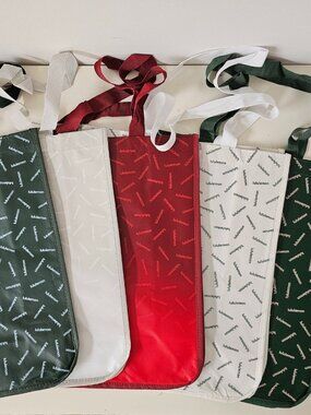 5 x New LULULEMON Multicolour GRAPHIC LOGO Reusable Shopping Bags Large